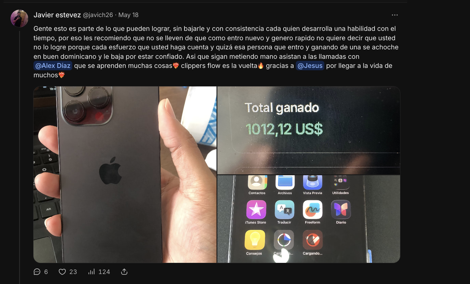 1,012.12 US$ · Javier